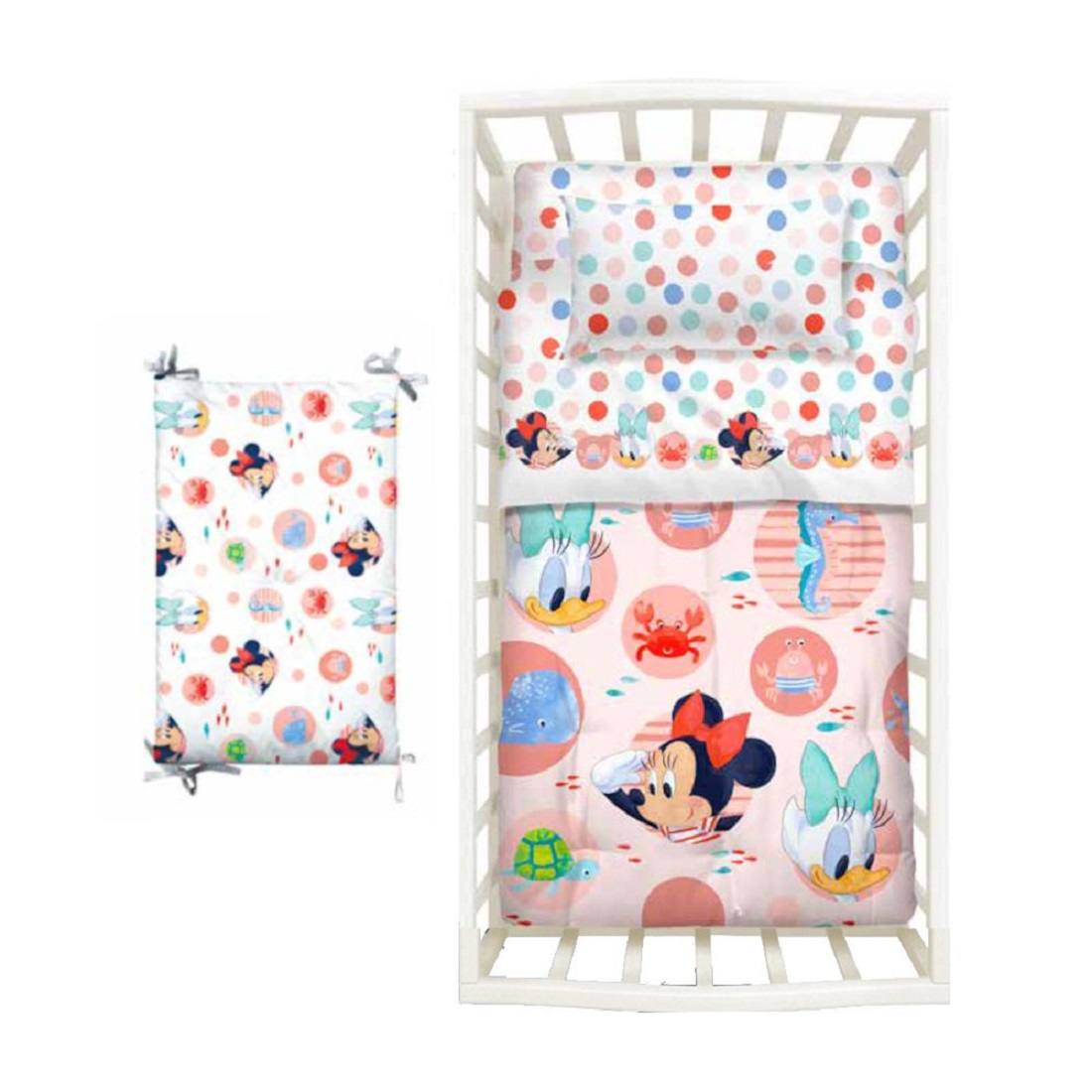 Trapunta Lettino Disney Minnie Set Trapunta + Paracolpi Caleffi