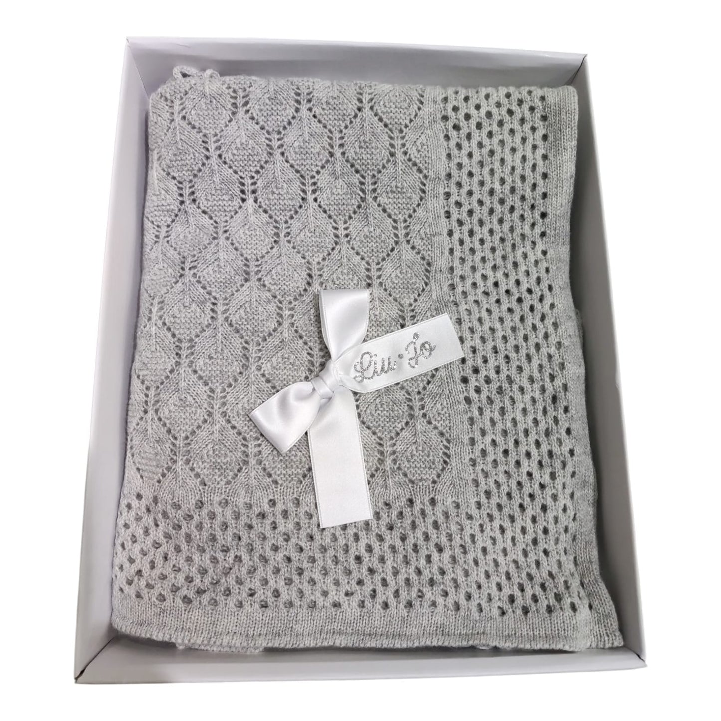 Copertina culla Coccole BL609B Liu Jo in lana morbida, calda ed elegante per neonato