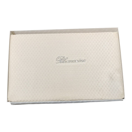 Copriletto 2 posti Primizia Blumarine in piqué jacquard 270x270 con logo in cristalli e angolo stondato