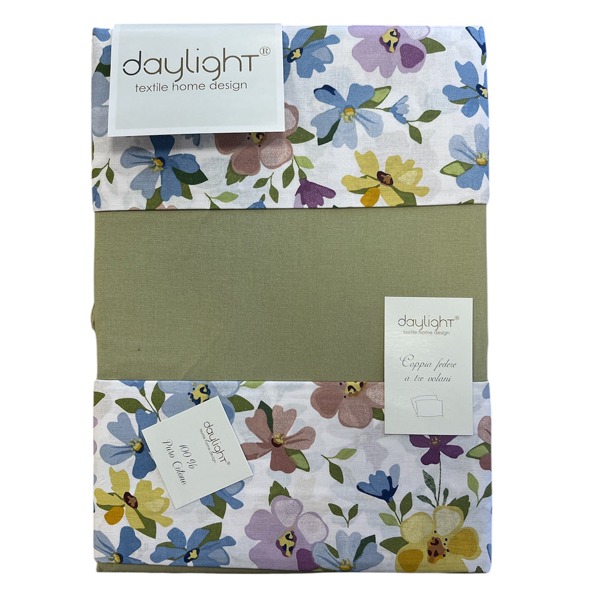 Completo lenzuolo matrimoniale Frizzi Daylight 100% cotone