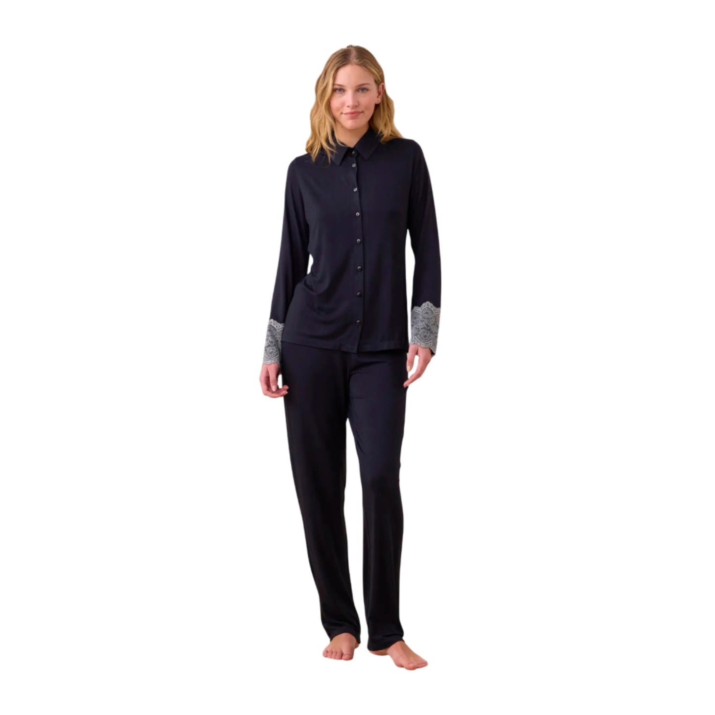 Pigiama Donna FA9312AB Noi di Notte Invernale Aperto