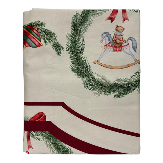 Tovaglia Natalizia 155x180 Dondolo Maestri Cotonieri