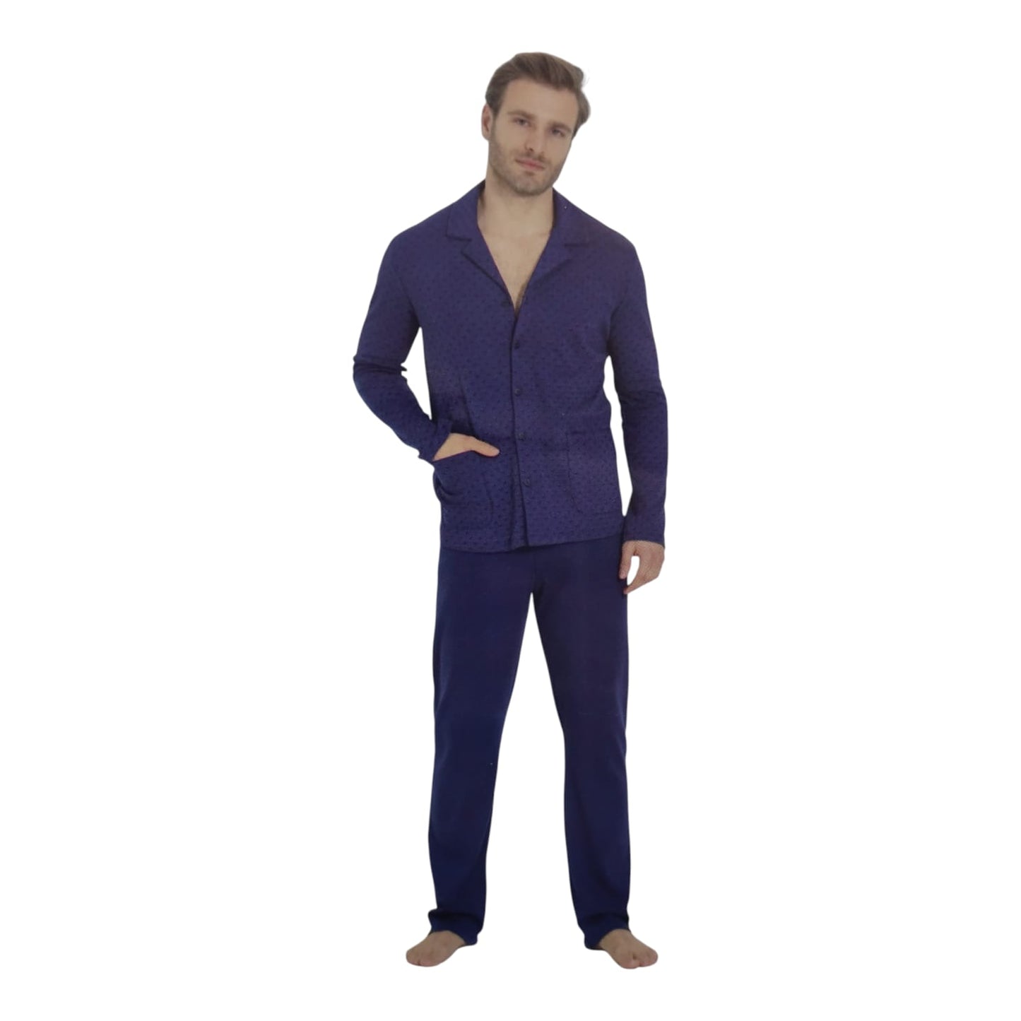 Pigiama Uomo Invernale LR892054 You Men's Night Wear 365 aperto