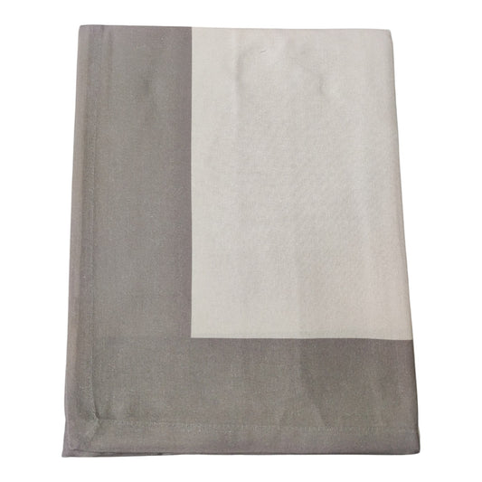 Tovaglia 12 posti Milù Neìth 160x280 in panama 100% puro cotone bianco sky con elegante bordo a contrasto
