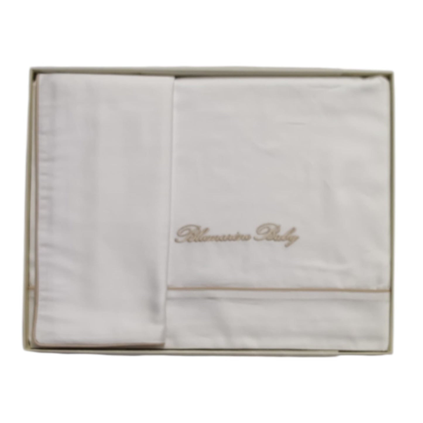 Completo Lenzuola Lettino Baby Blu Blumarine