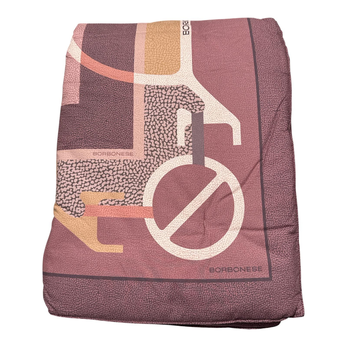 Caldo pareo Borbonese Staffe Bordeaux ripiegato con stampa decorativa