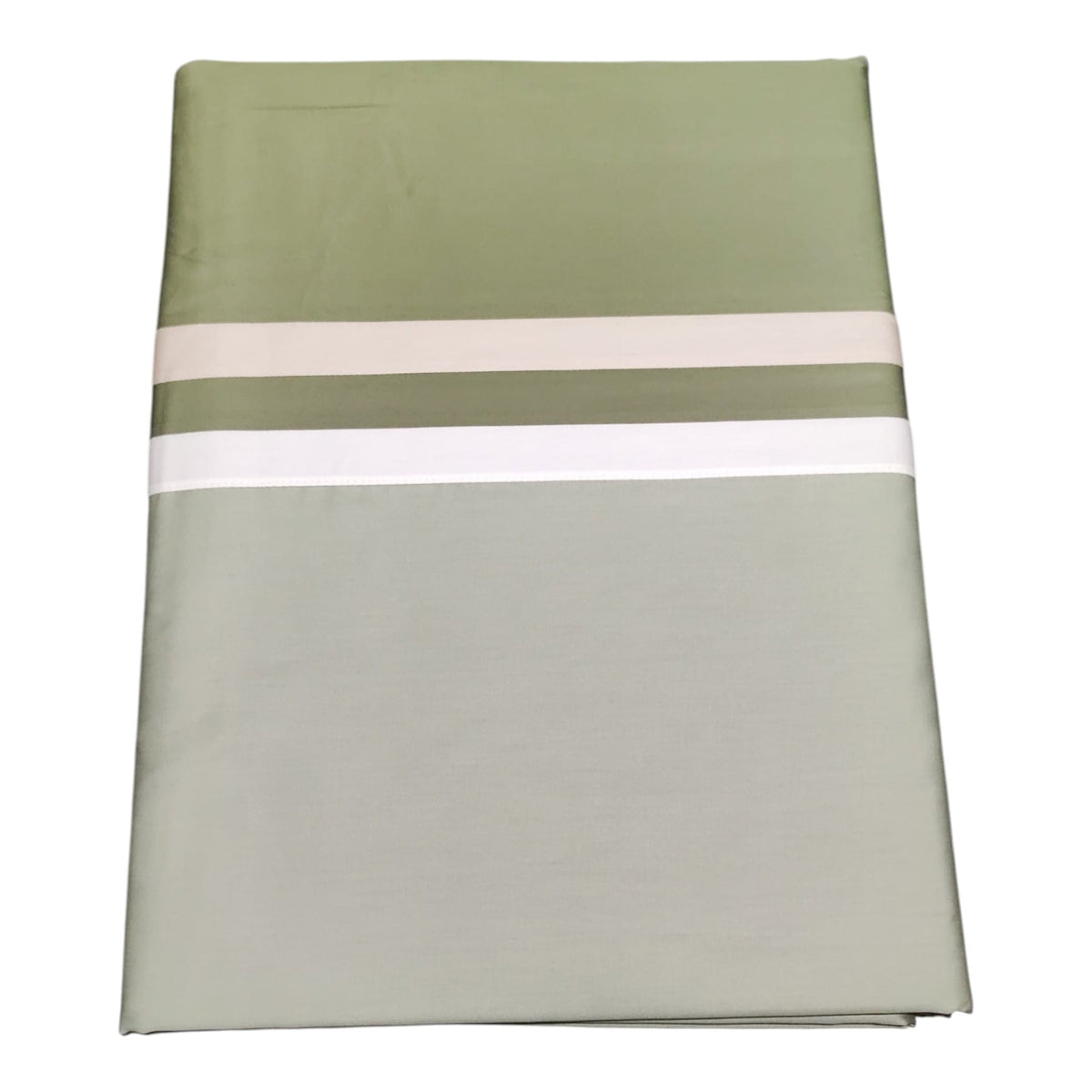 Completo lenzuola Kubric 60 Fazzini verde grigio 2 piazze