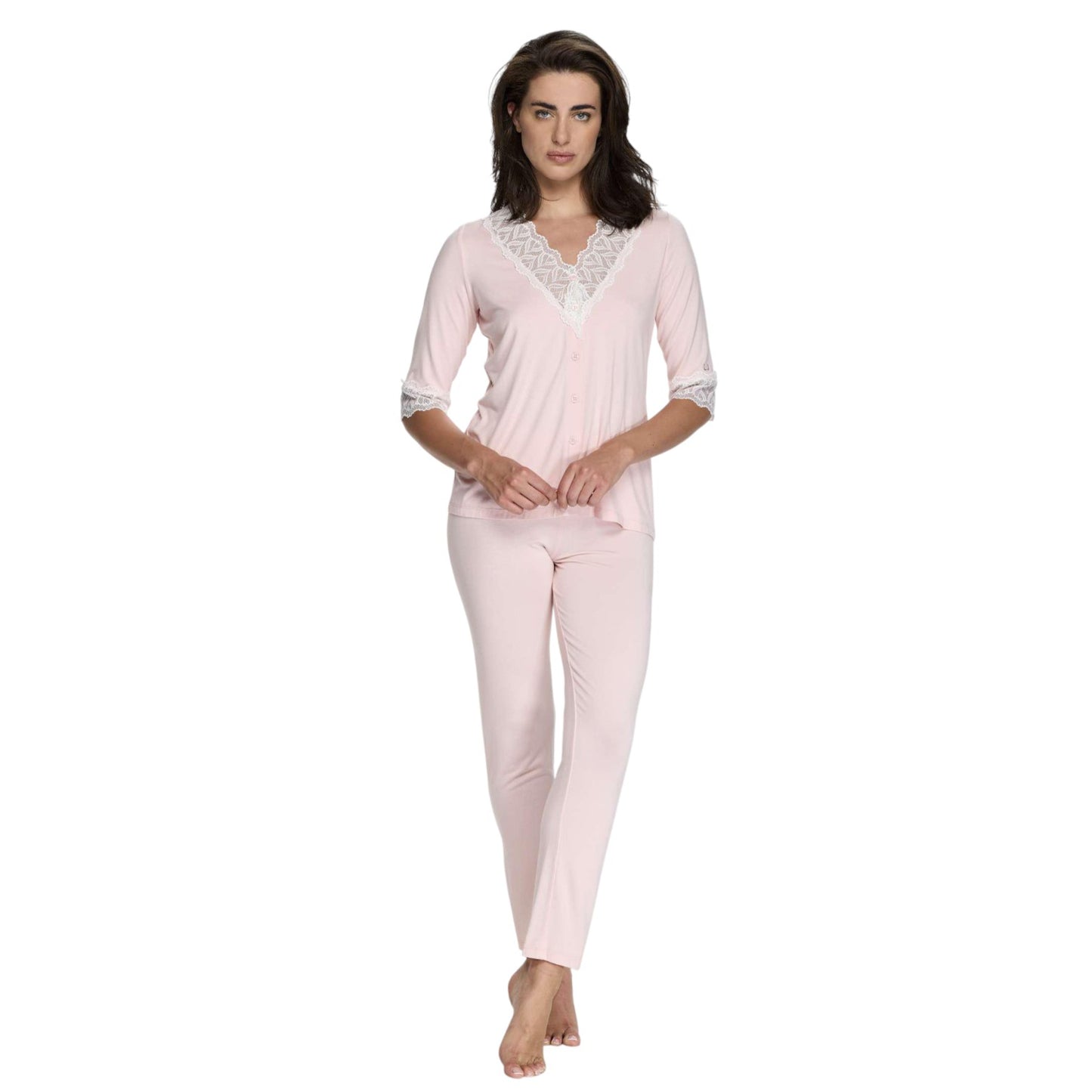 Pigiama Donna manica corta e pantalone lungo DL0130 J.Viscosa Liu Jo