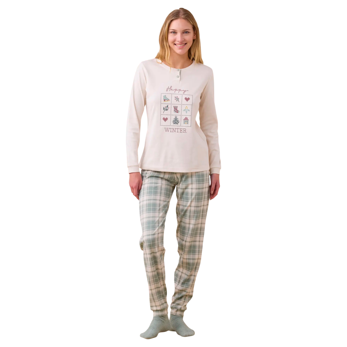 Pigiama Donna FA9282AB Noi di Notte Invernale