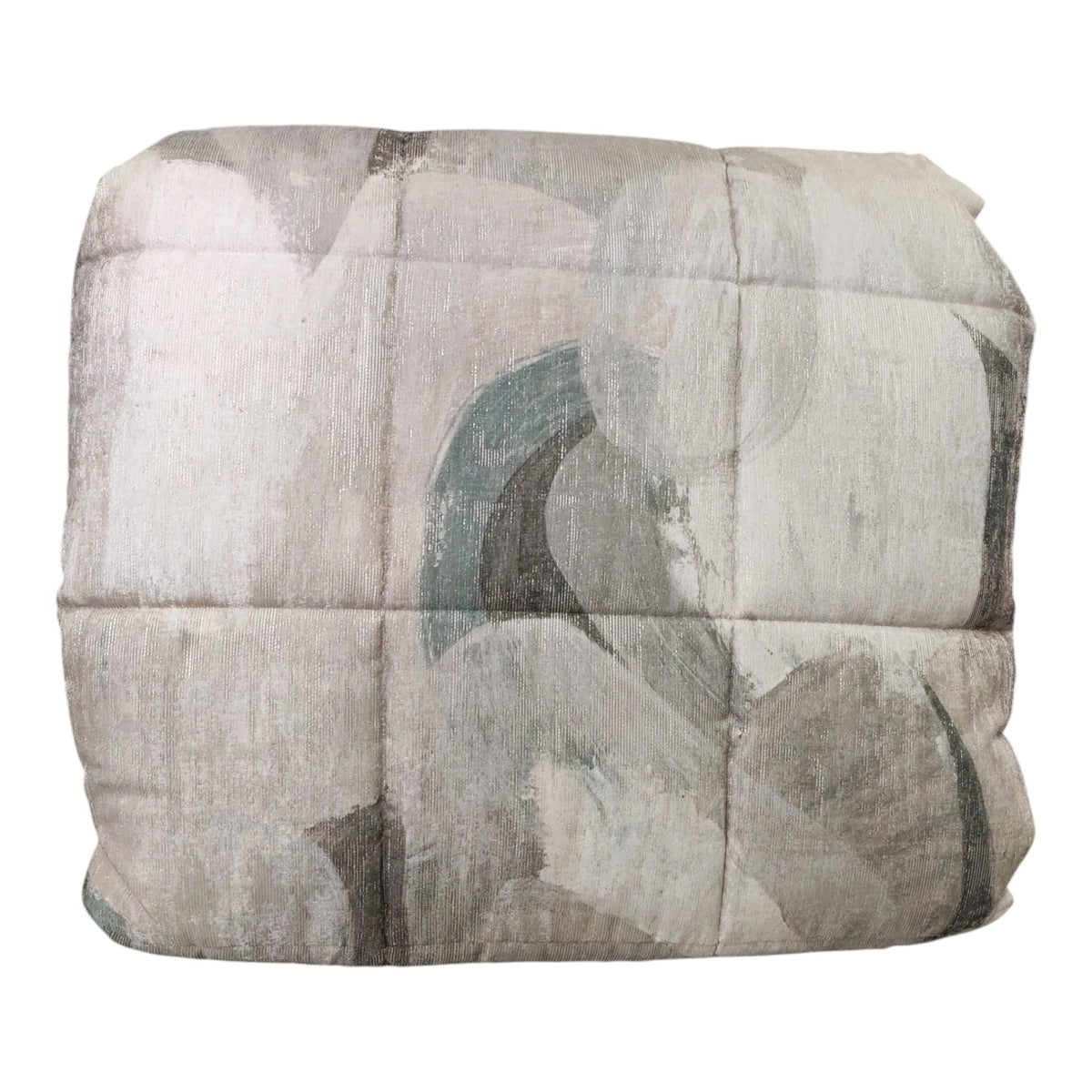 Trapunta Aspen Jacquard Dondi Home Stucco piegata, con disegno astratto e trapuntatura a riquadri