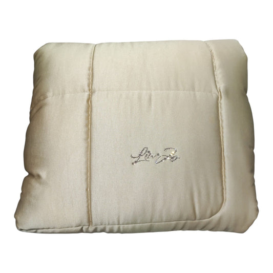 Trapunta Liu Jo Satin LL3218 ripiegata con logo brillante e cuciture a cornici