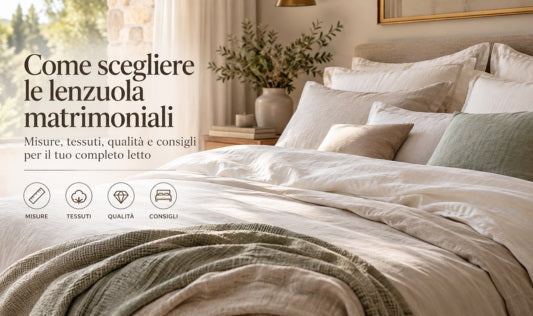 Come scegliere le lenzuola matrimoniali in base a misure, tessuti e qualità