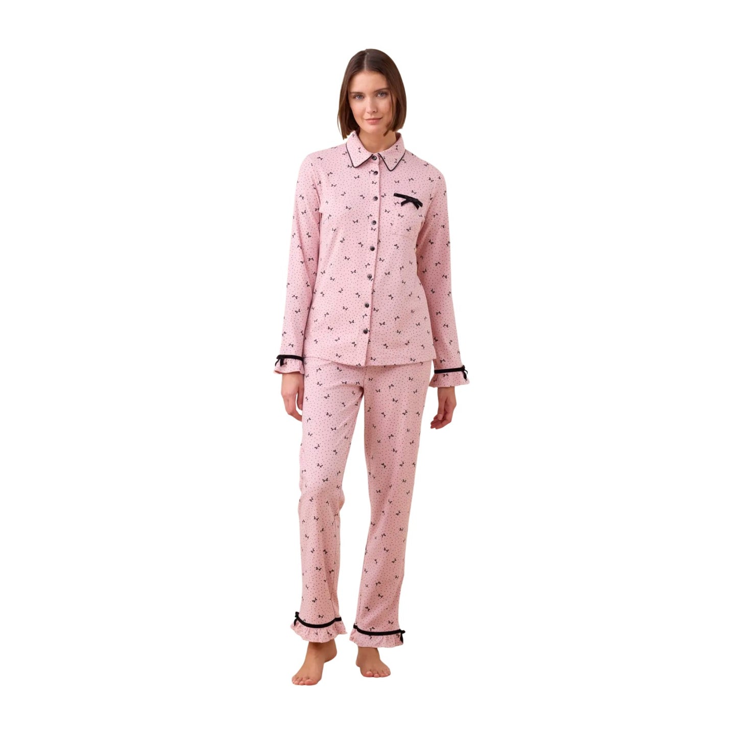 Pigiama Donna FA9285AB Noi di Notte Invernale Aperto