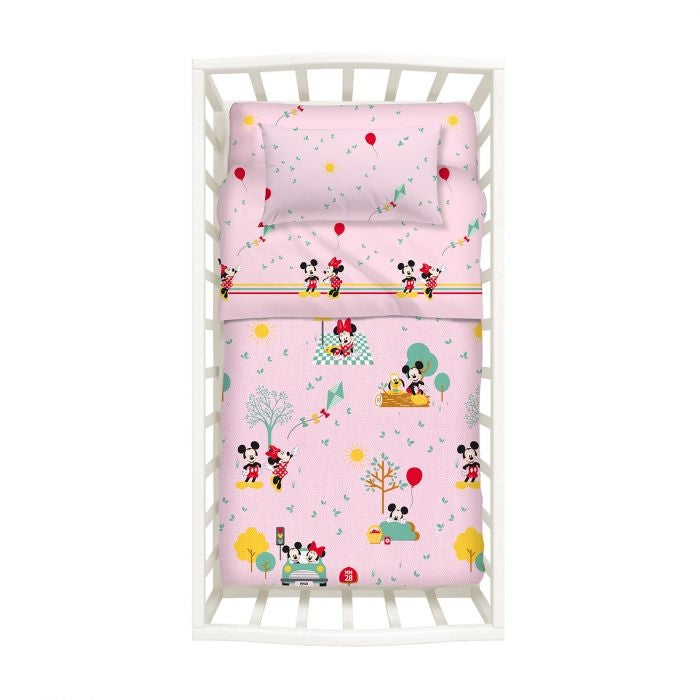 Trapunta Lettino Disney Minnie & Mickey Set Trapunta + Paracolpi Caleffi