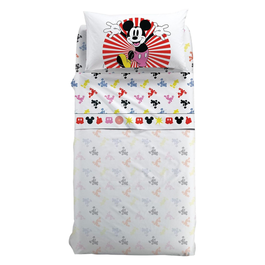 Completo Lenzuola Singolo Mickey Fantasy Caleffi in cotone