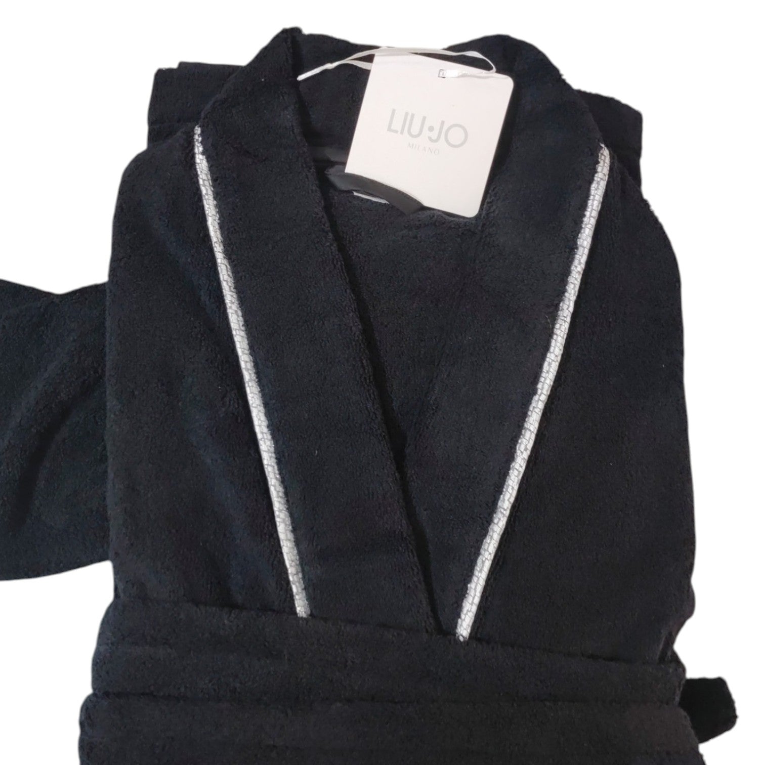 Accappatoio kimono senza cappuccio Serie 1 LB0169 Liu Jo Casa elegante con dettagli decorativi e cintura in vita