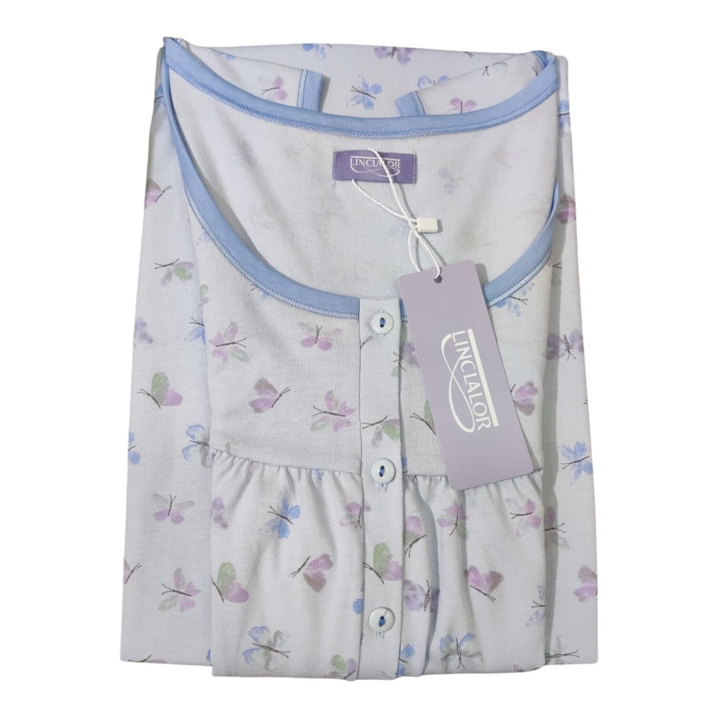 Camicia da Notte Donna Linclalor LS175389 Serafino Fantasia Farfalle