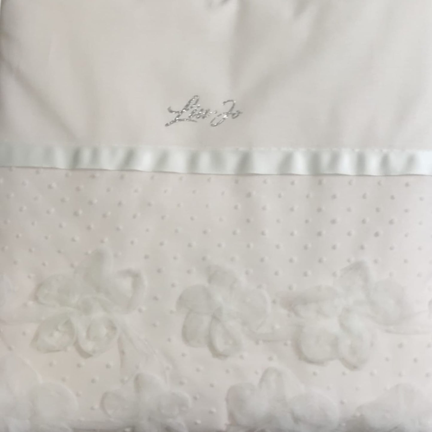 Completo culla 4 pezzi Fiori Pois BL648C Liu Jo Baby con sacco effetto copriletto, interno 4 stagioni, sotto con angoli e federa coordinata