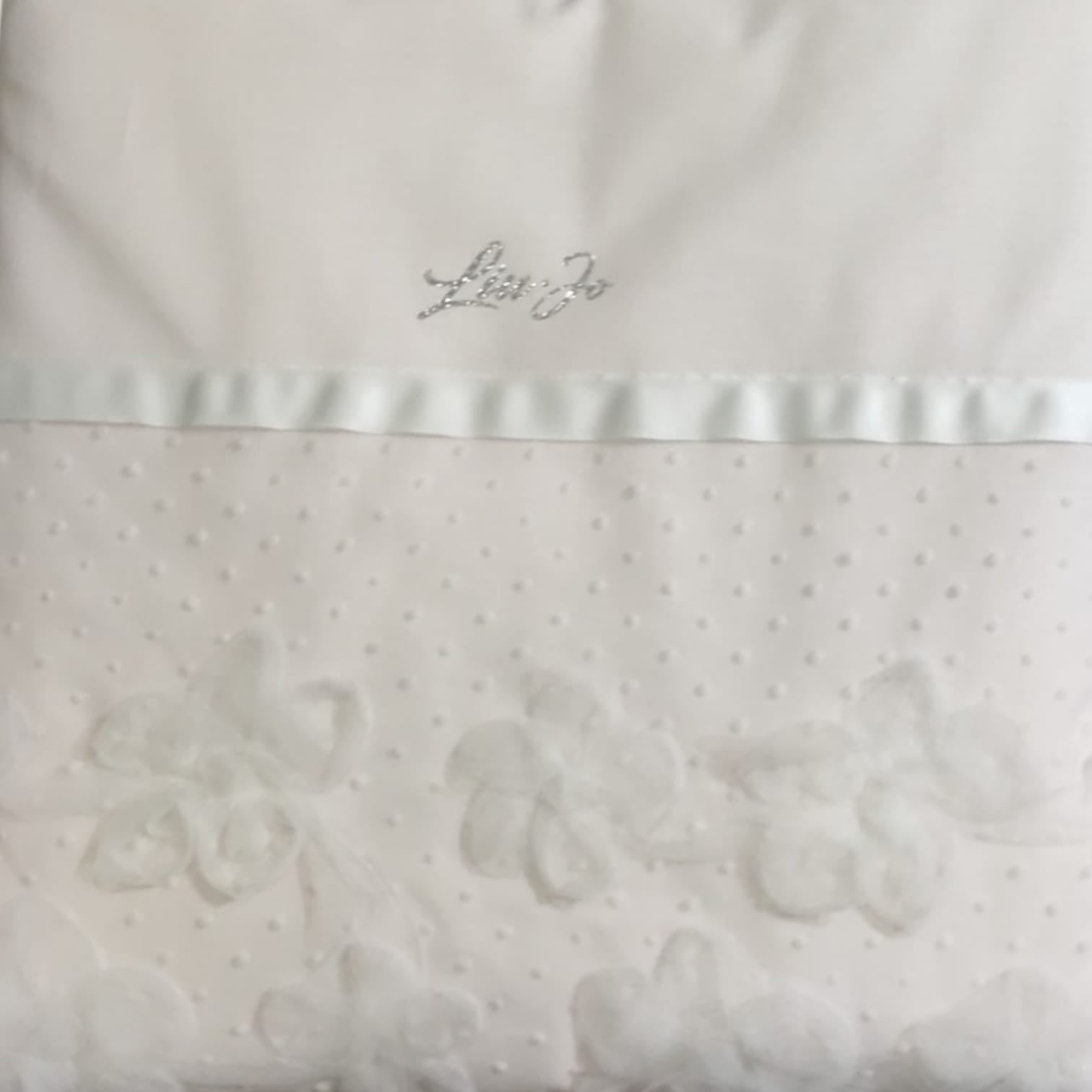 Completo culla 4 pezzi Fiori Pois BL648C Liu Jo Baby con sacco effetto copriletto, interno 4 stagioni, sotto con angoli e federa coordinata