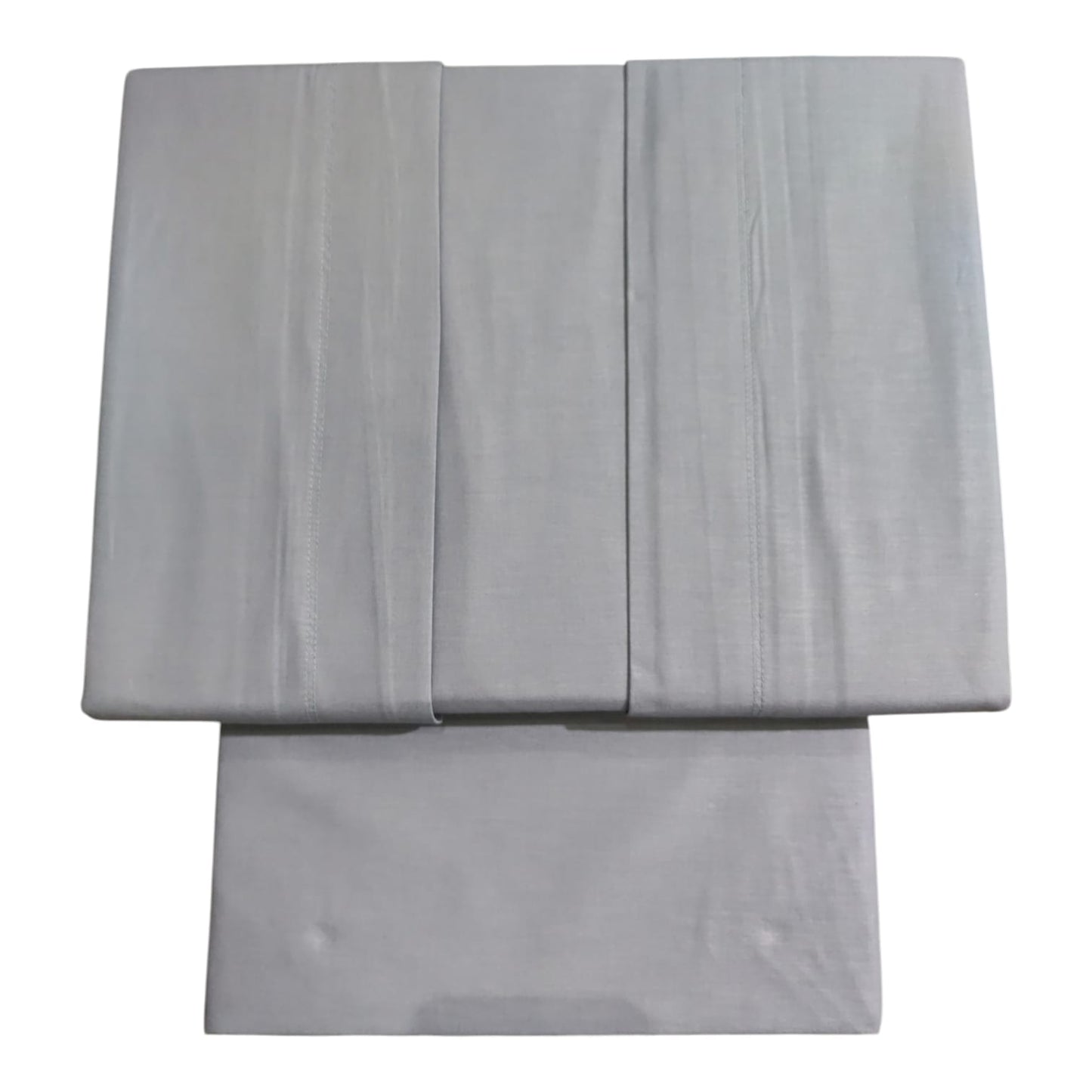 Completo lenzuola 2 posti Gioia Neìth in 100% puro cotone 144 TC tinta unita con sotto con angoli e federe a 3 volants