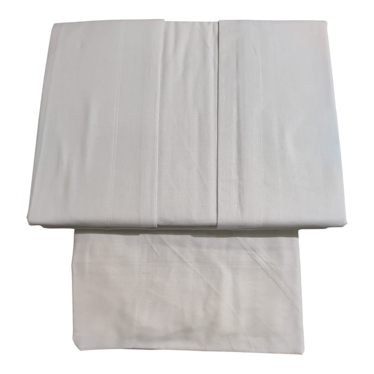 Completo lenzuola 2 posti Gioia Neìth in 100% puro cotone 144 TC tinta unita con sotto con angoli e federe a 3 volants