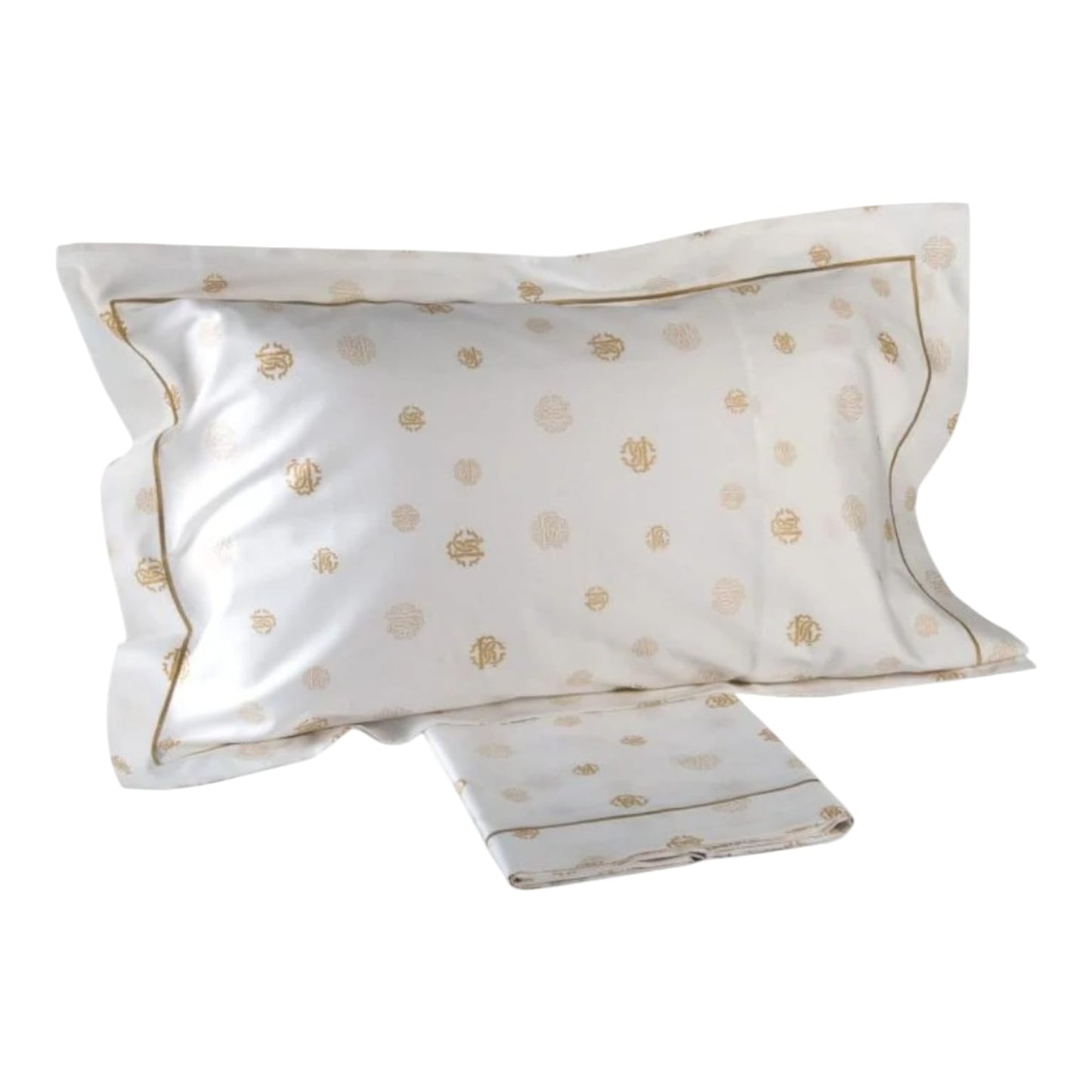 Completo lenzuola 2 posti Jewel Monogram Roberto Cavalli con sopra 250x290, sotto con angoli 175x205 e 2 federe 50x80