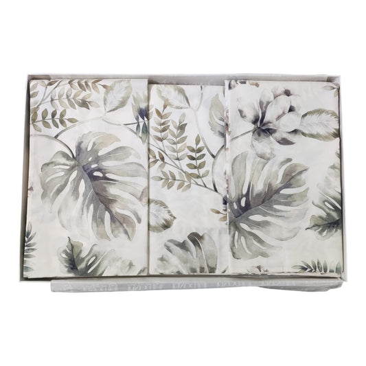 Completo lenzuola 2 posti Polinesia Svad Dondi matrimoniale con lenzuolo sopra 250x290 e sotto con angoli colore Giungla