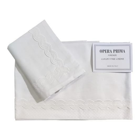 Completo Lenzuola Culla Baby Pois Opera Prima