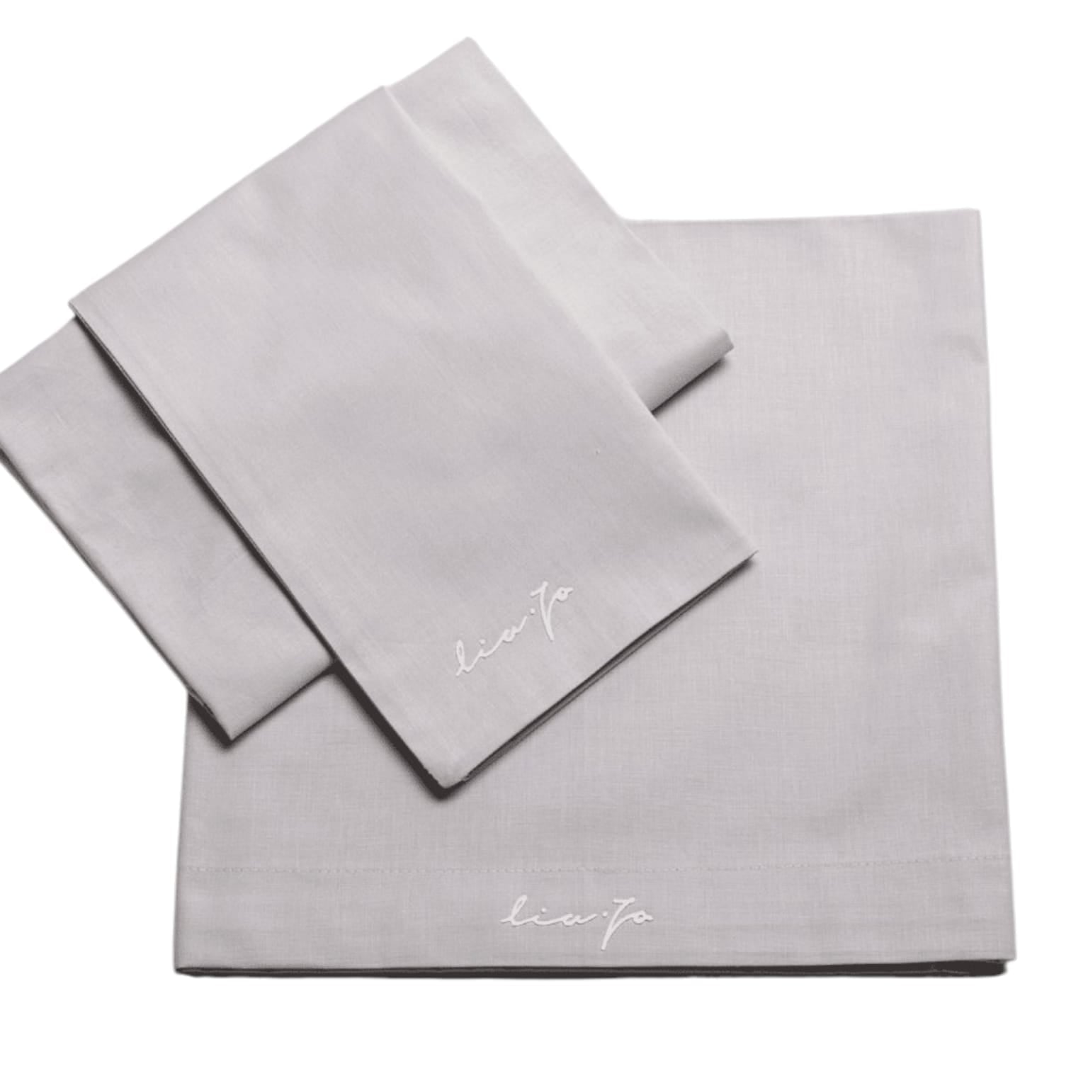 Completo lenzuolo lettino Flock BL623L Liu Jo Baby in 100% puro cotone con sopra 120x170, sotto con angoli e federa 45x30