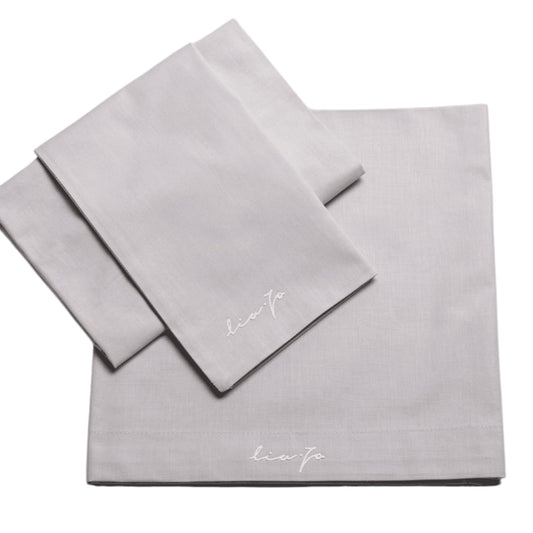 Completo lenzuolo lettino Flock BL623L Liu Jo Baby in 100% puro cotone con sopra 120x170, sotto con angoli e federa 45x30