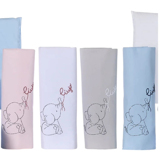 Completo lenzuolo culla Elefantino BL660C Liu Jo Baby con ricamo elefantino e logo Liu Jo dal design delicato