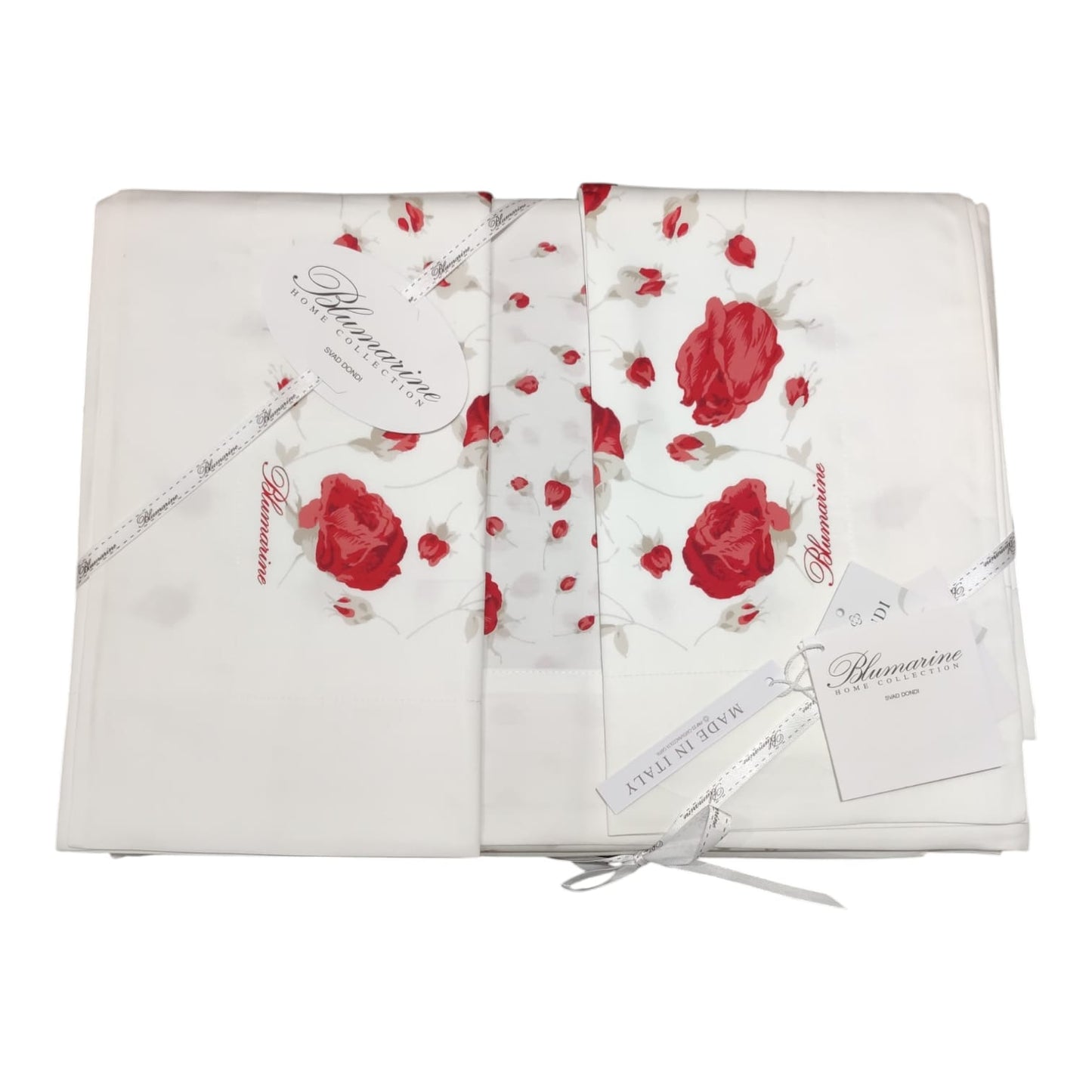 Lenzuolo 2 posti effetto copriletto Sogno Blumarine matrimoniale con sopra 250x290 e sotto con angoli