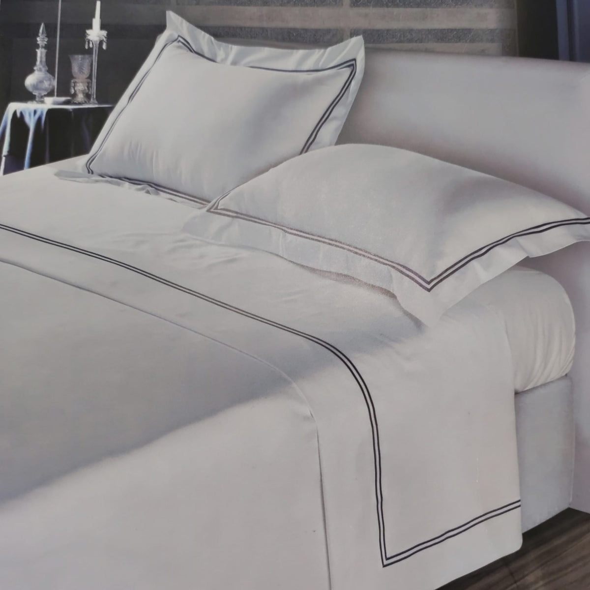 Completo Letto Matrimoniale Monet Cavalieri Raso 300TC