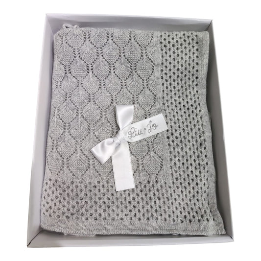 Copertina culla Coccole BL609B Liu Jo in lana morbida, calda ed elegante per neonato