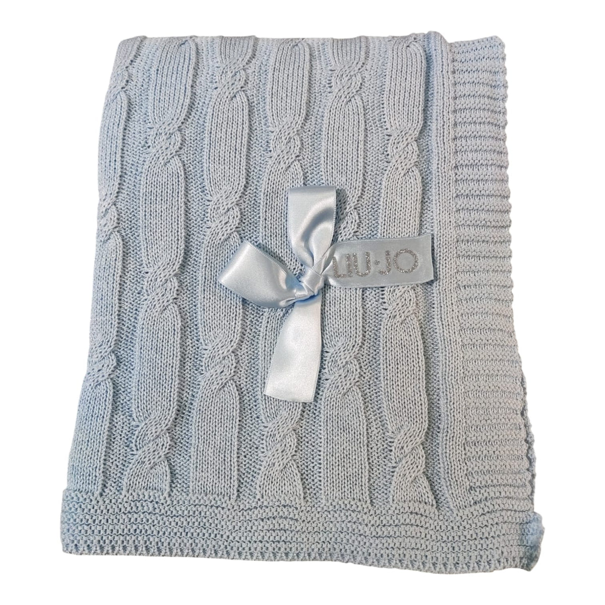 Copertina culla Nastrini BL492C Liu Jo in cotone morbida ed elegante per neonato