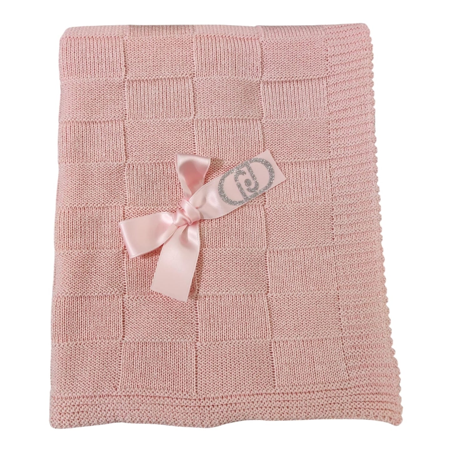 Copertina scialletto culla passeggino Quadrati BL593B Liu Jo in cotone morbida ed elegante per neonato