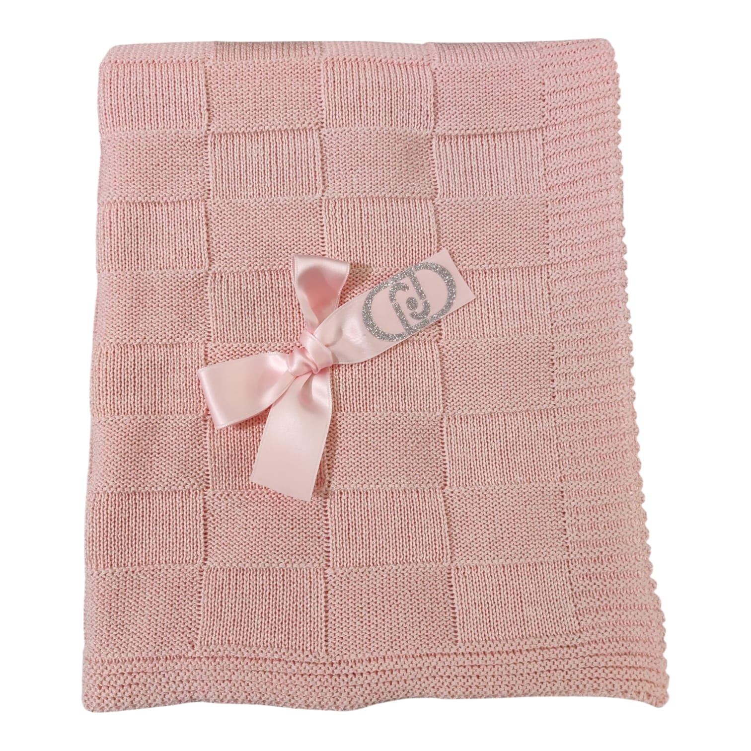 Copertina scialletto culla passeggino Quadrati BL593B Liu Jo in cotone morbida ed elegante per neonato