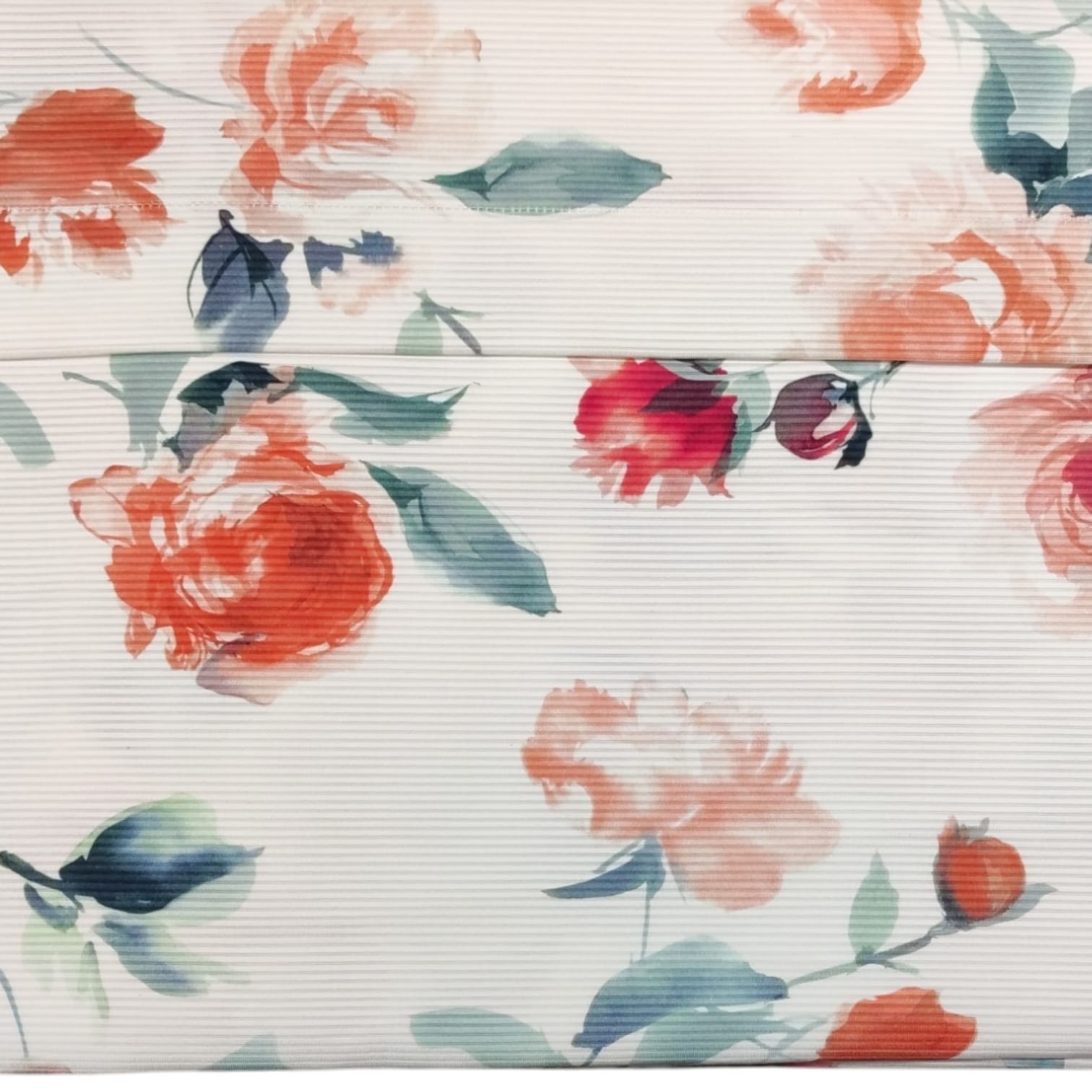 Copriletto 2 posti Biancofiore Blumarine 270x270 in piquet ottoman stampato all-over 100% cotone non trapuntato