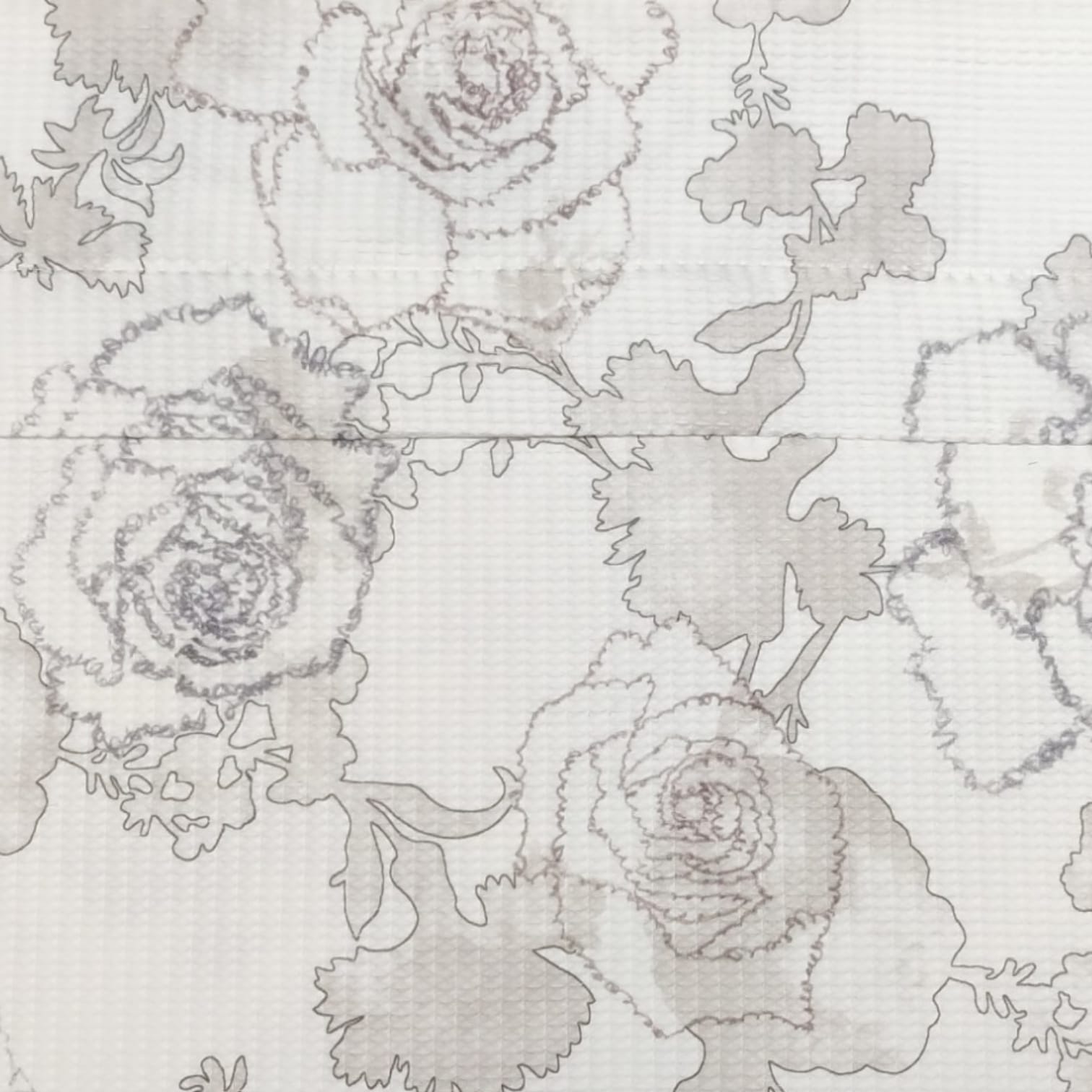 Copriletto 2 posti Laila Blumarine 260x270 in piquet stampato 100% cotone con orlo alto, angoli a cappuccio e logo nella trama