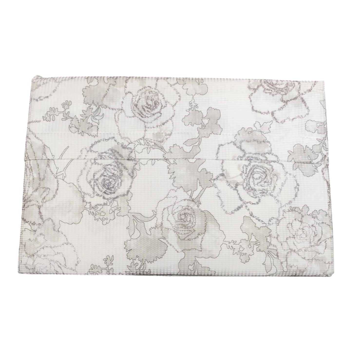 Copriletto 2 posti Laila Blumarine 260x270 in piquet stampato 100% cotone con orlo alto, angoli a cappuccio e logo nella trama