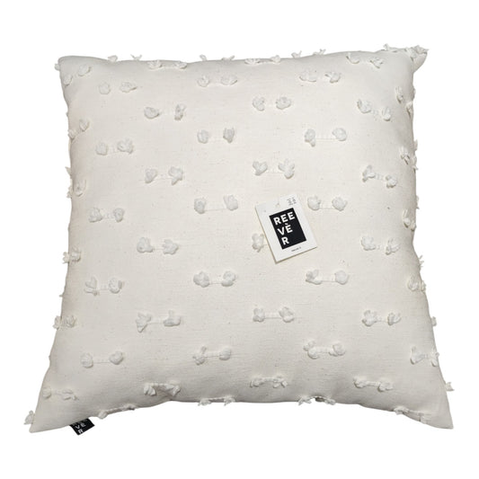 Cuscino Arredo Cora 50x50 Reevèr quadrato con texture materica e piccoli dettagli decorativi in rilievo per divano, letto e poltrona