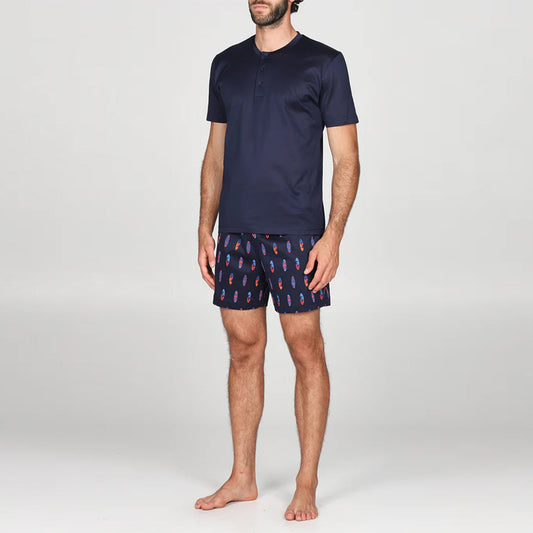 Pigiama corto Julipet in cotone mercerizzato – Fantasia Surf