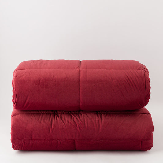 Trapunta Matrimoniale Veloury Riviera Rosso Melograno