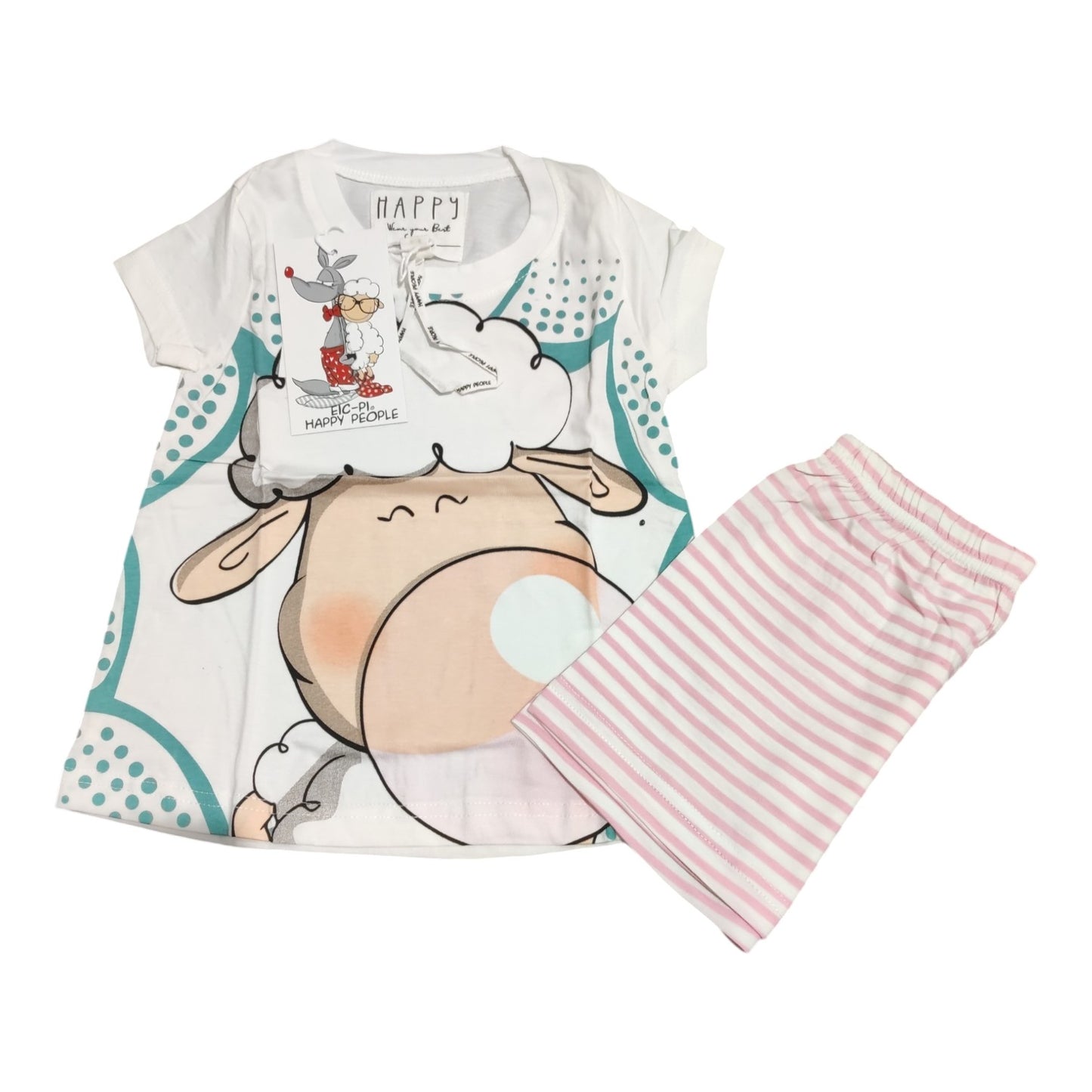 Pigiama Bambina e Ragazza H4945 Happy People estivo
