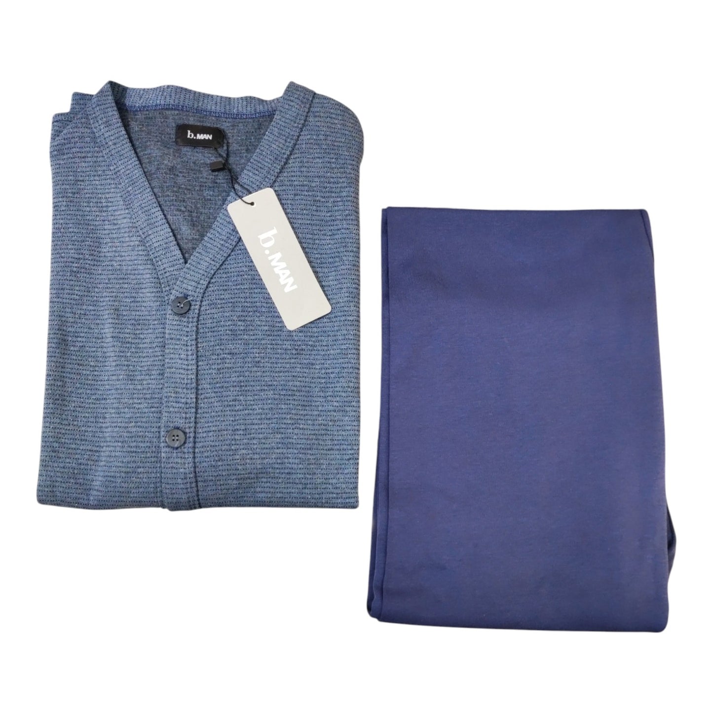 Pigiama uomo b.man LR877122 aperto in caldo cotone invernale