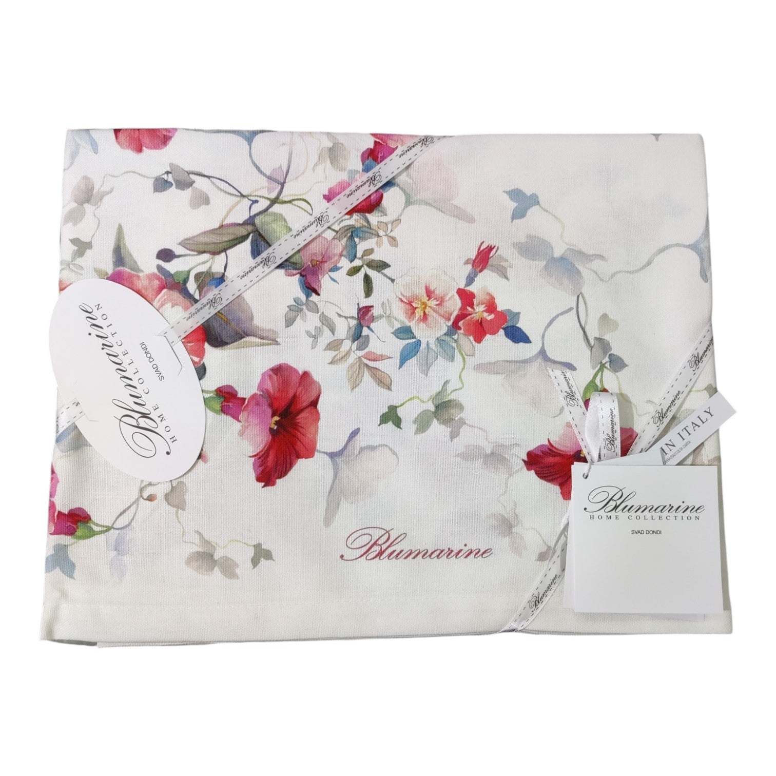 Runner Campanula Blumarine Home 50x150 in panama 100% cotone con stampa piazzata e trattamento antimacchia