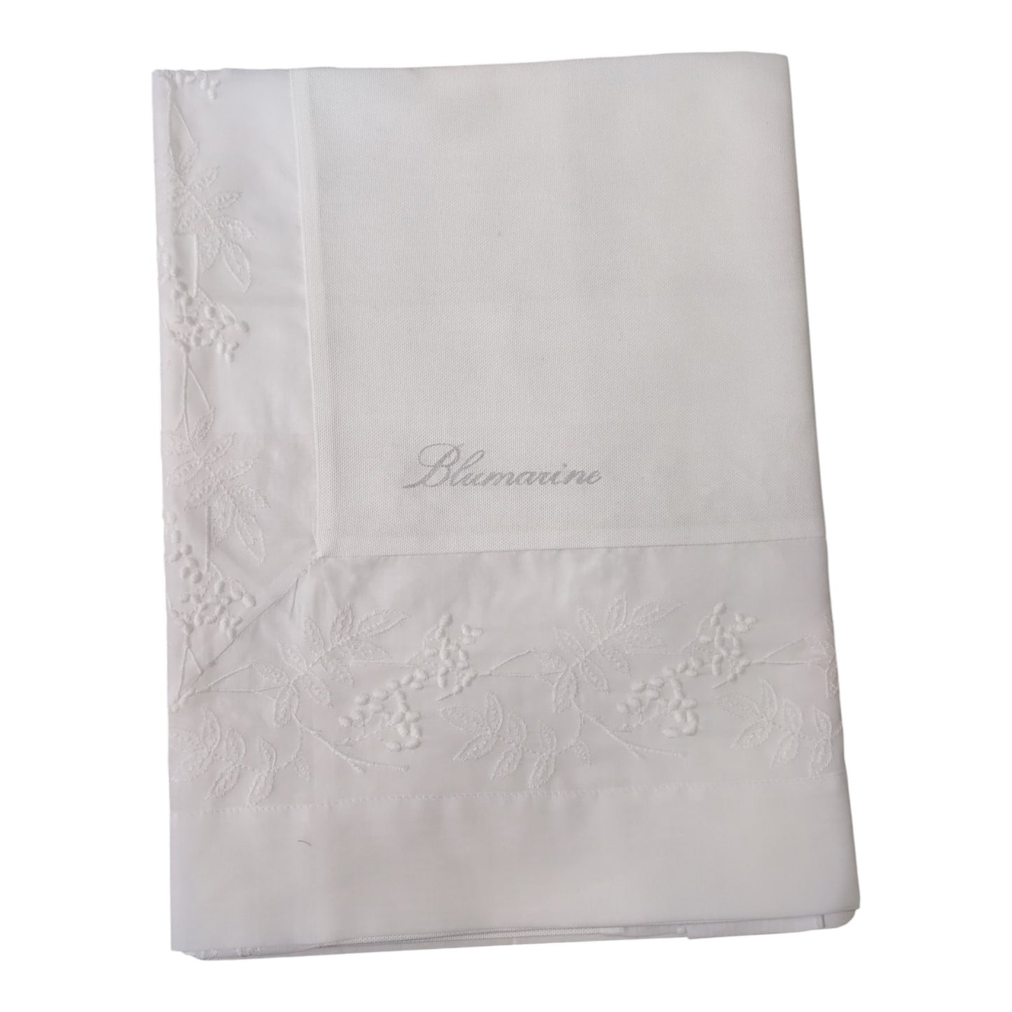 Copritavolo Cerimonia 90x90 Blumarine Home con inserti in organza e logo Blumarine ricamato