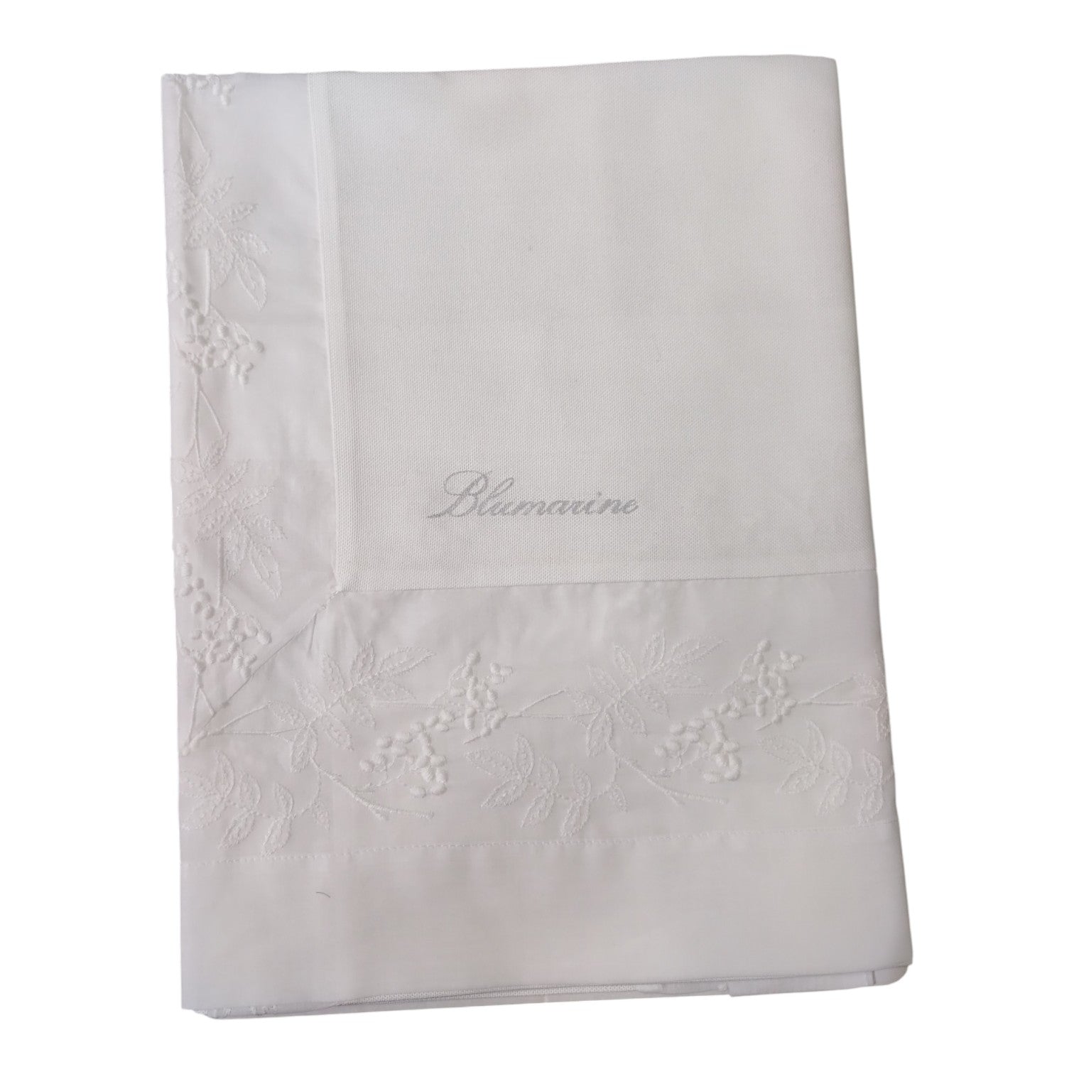 Copritavolo Cerimonia 90x90 Blumarine Home con inserti in organza e logo Blumarine ricamato