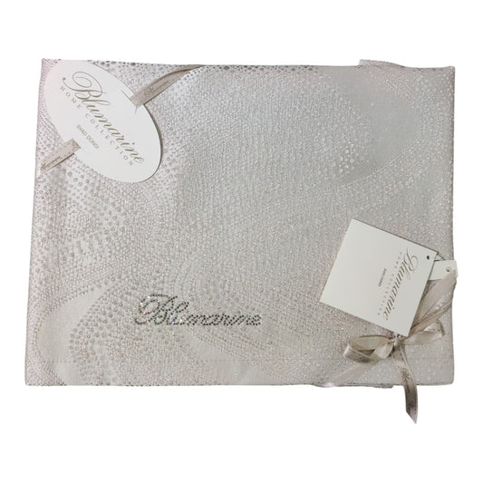 Runner 50x150 Crystelle Blumarine Home in tessuto jacquard con logo Blumarine in cristalli Made in Italy