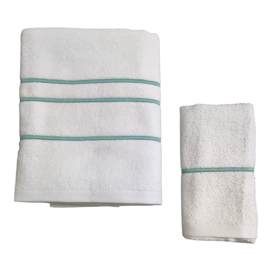 Set 1 asciugamano e 1 ospite Atos Opera Prima in spugna 100% cotone morbida e assorbente per il bagno